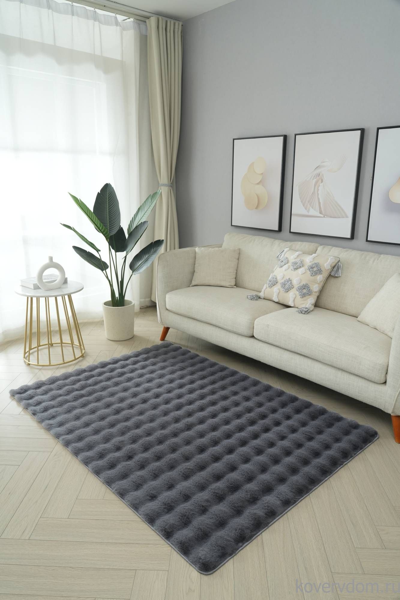 Ковер из искусственного меха BUBBLE PX1000 GREY Ковер из искусственного меха BUBBLE PX1000 GREY