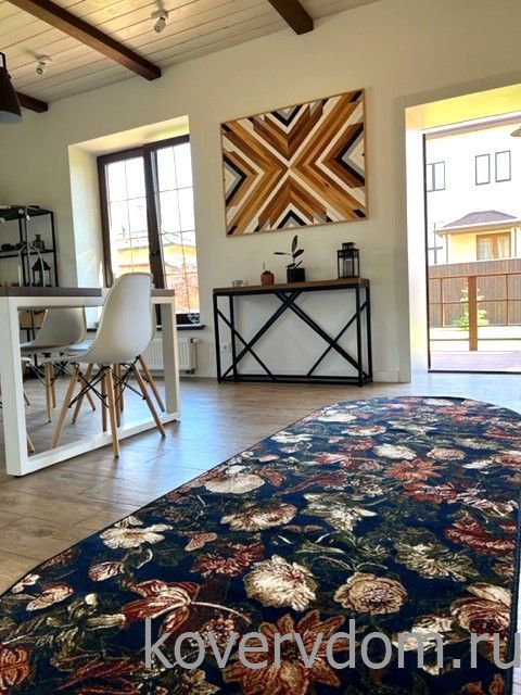 Ковер ЦВЕТЫ 40002-38 овальный