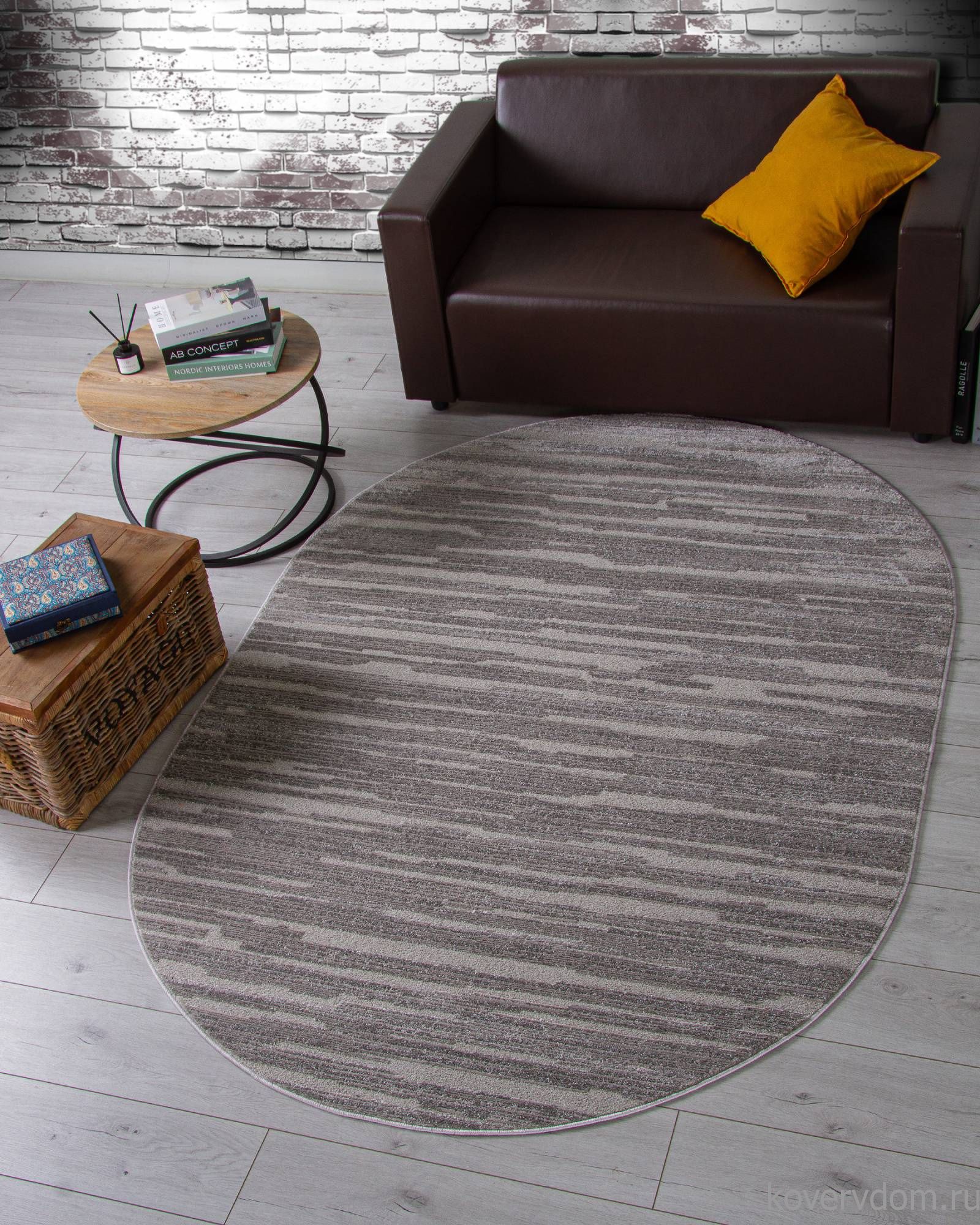 Ковер DIOS F441 LIGHT GRAY Овал