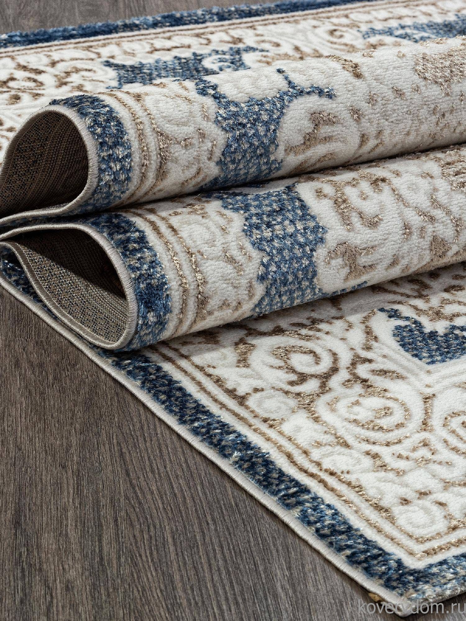 Ковер ANTEP-A O1701 630 CREAM / BLUE Ковер ANTEP-A O1701 630 CREAM / BLUE