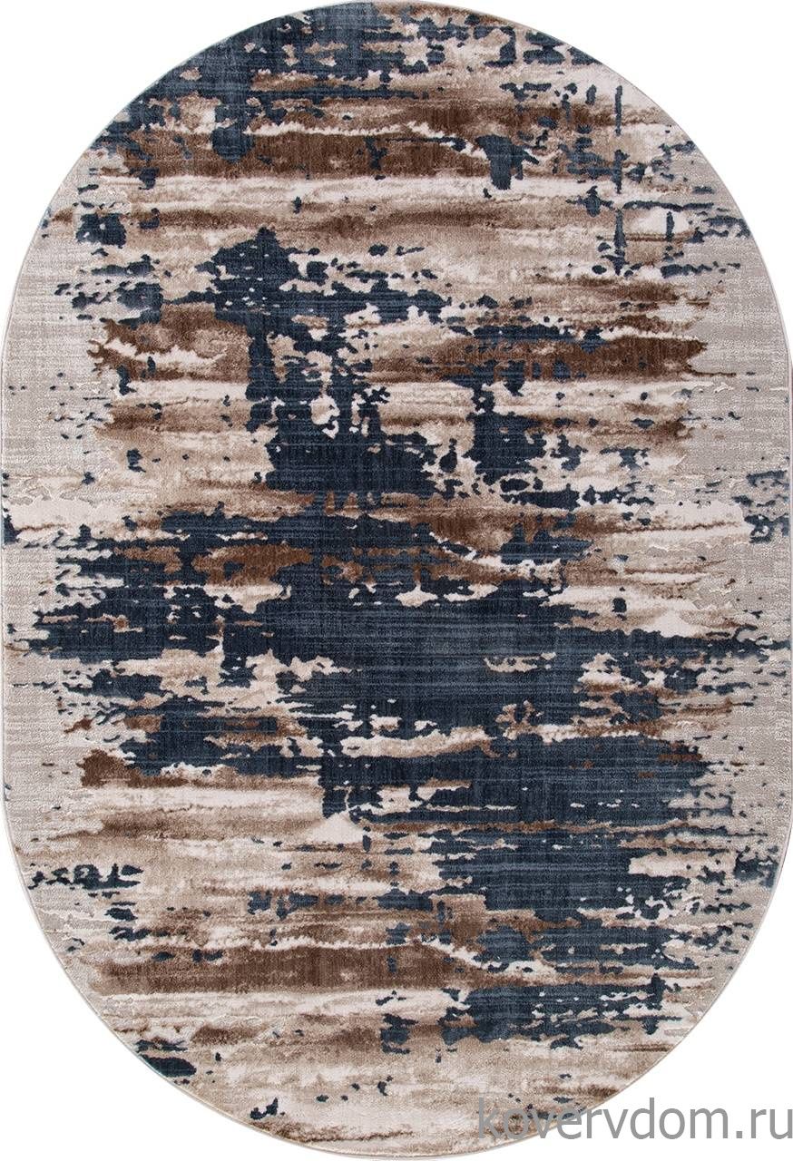 Ковер STAR P0394 M.L.BEIGE / D.BLUE Овал