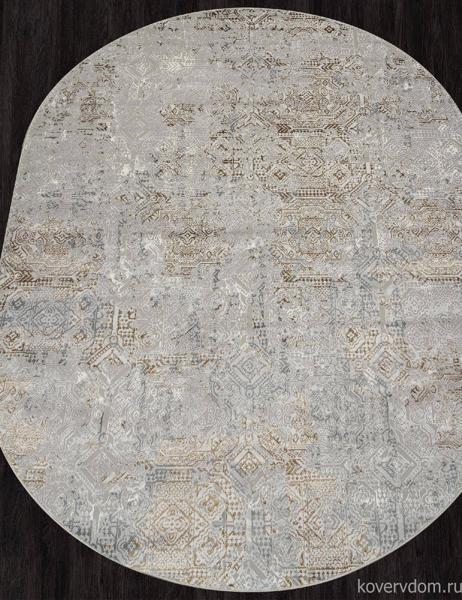 Ковер PALERMO F281 GRAY-GREEN Овал