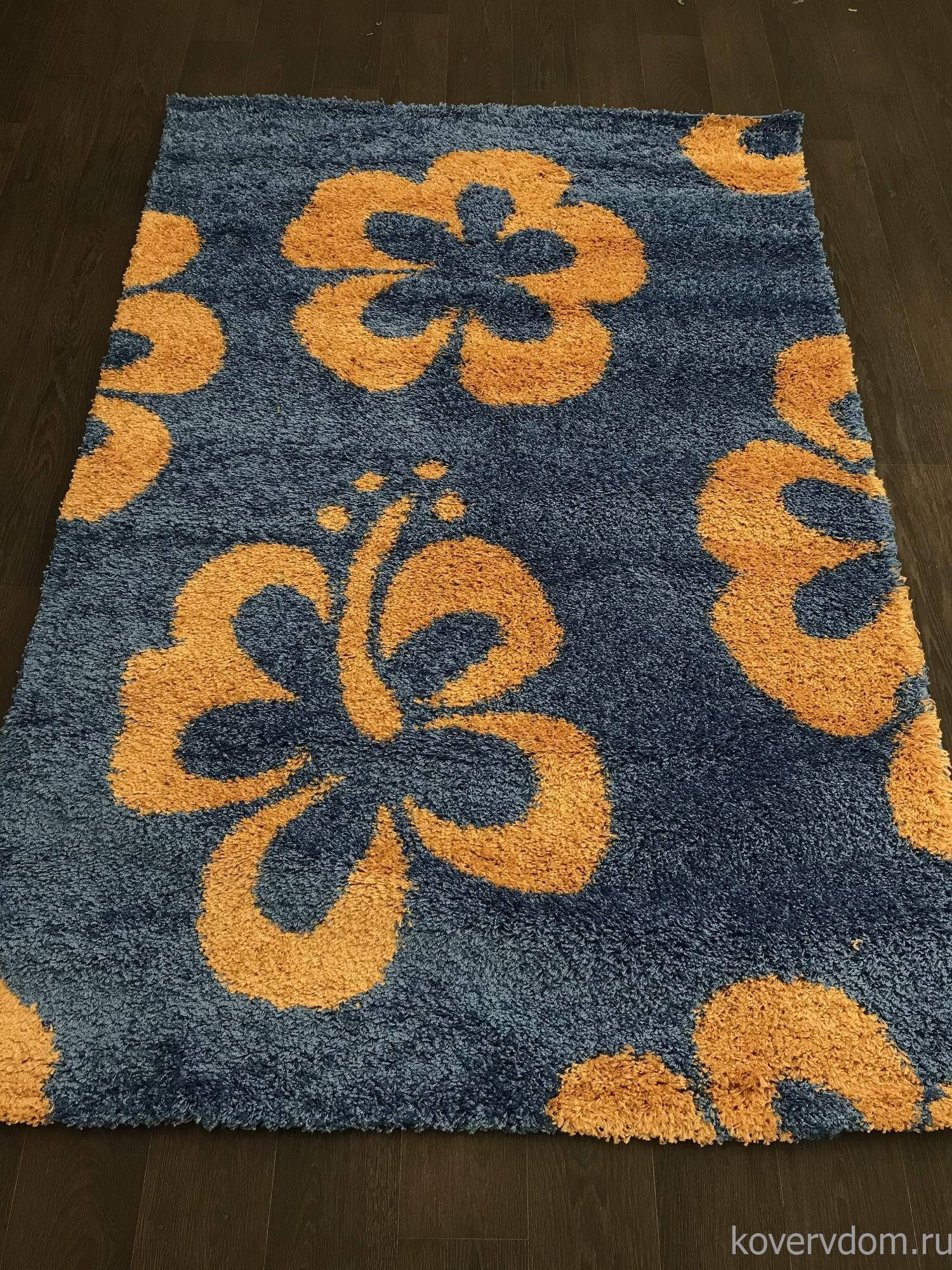 Ковер SHAGGY ULTRA s605 BLUE-YELLOW Ковер SHAGGY ULTRA s605 BLUE-YELLOW