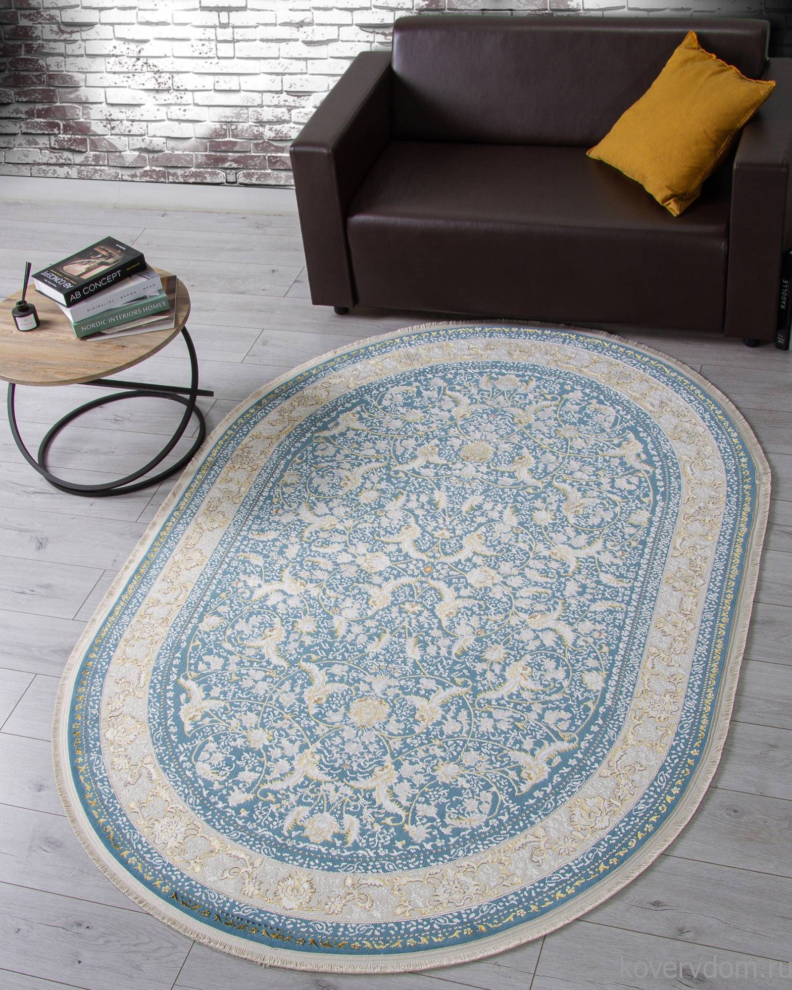 Ковер ZARINA M101B BLUE / BLUE Овал