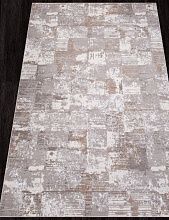 Пушистый круглый ковер RICHI 8673 GRAY