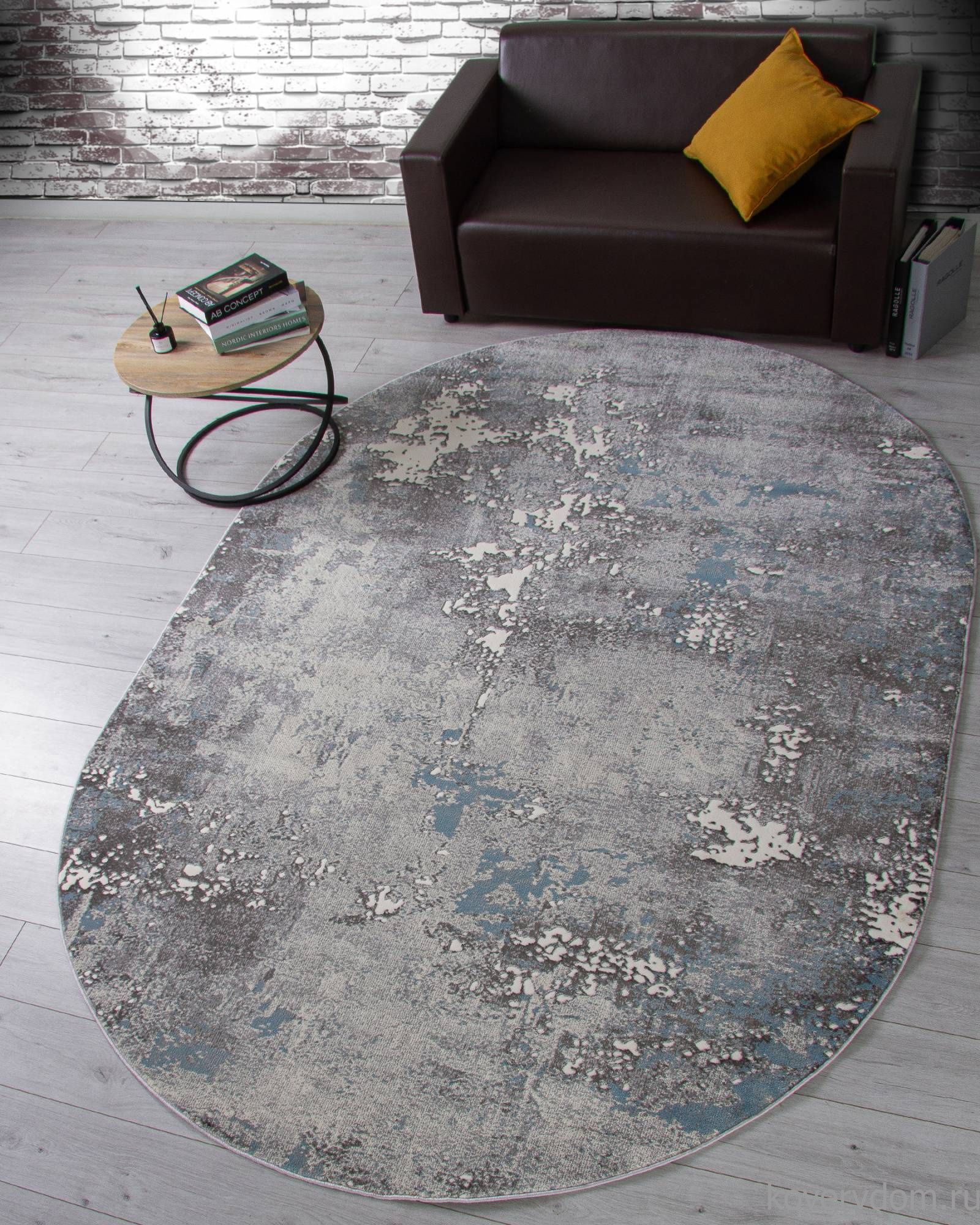 Ковер ATLANTIS D996 GRAY Овал
