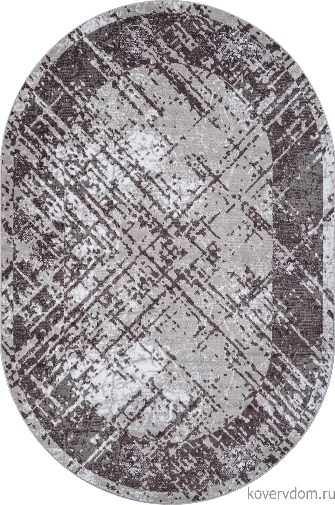 Ковер SILVER F391 GRAY Овал