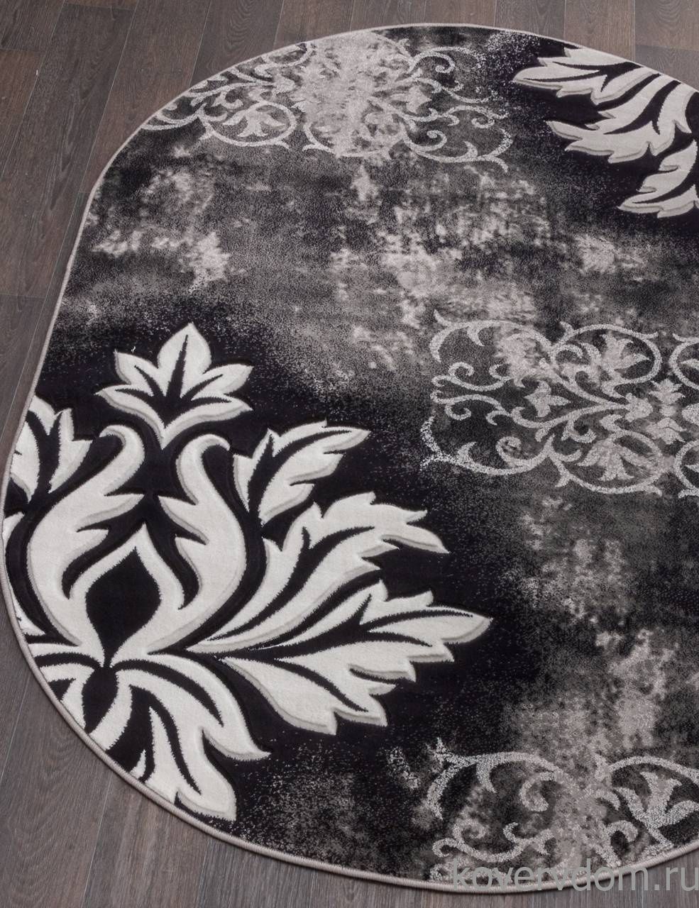 Ковер MEGA CARVING D272 GRAY Овал