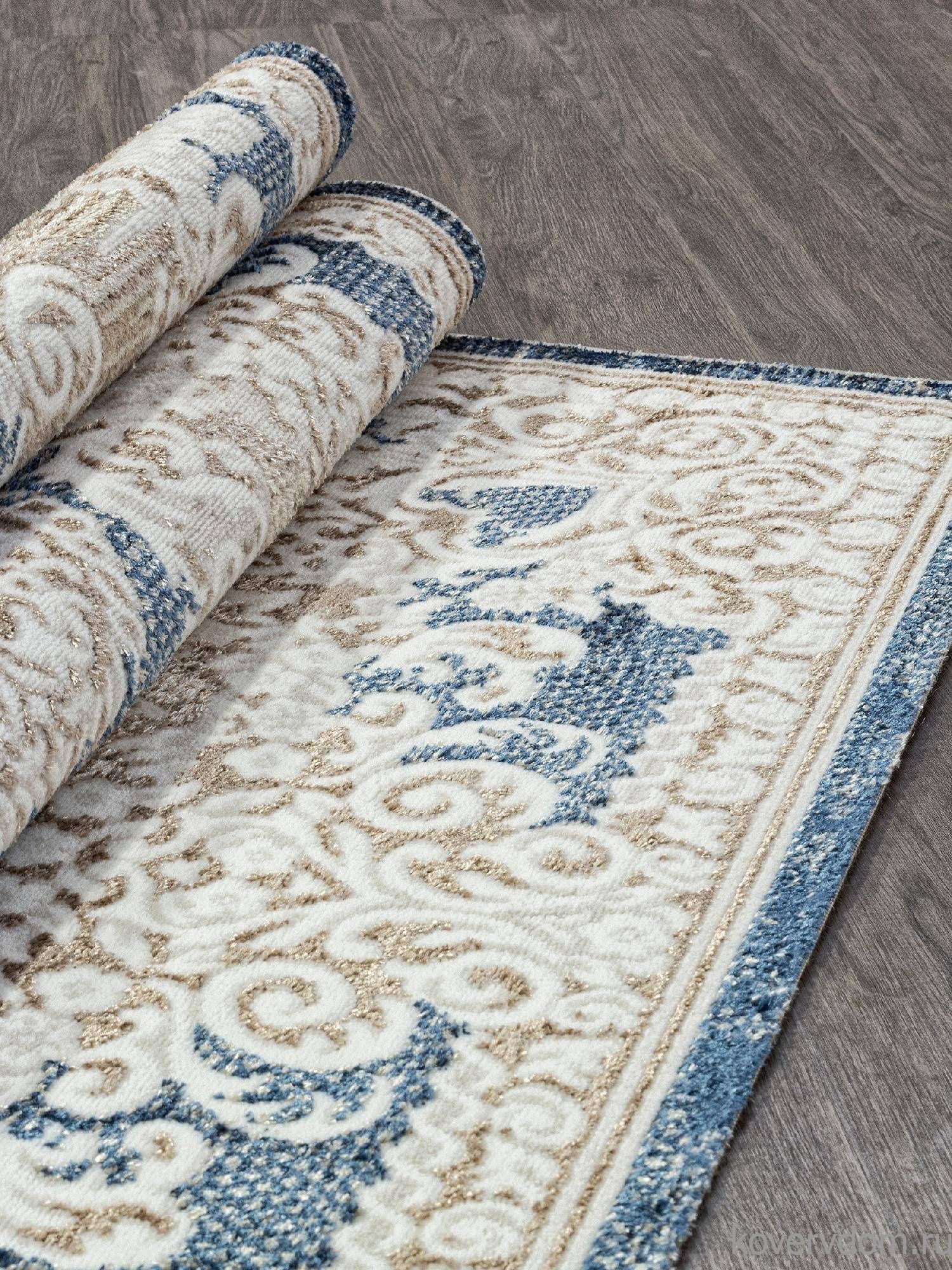 Ковер ANTEP-A O1701 630 CREAM / BLUE Ковер ANTEP-A O1701 630 CREAM / BLUE