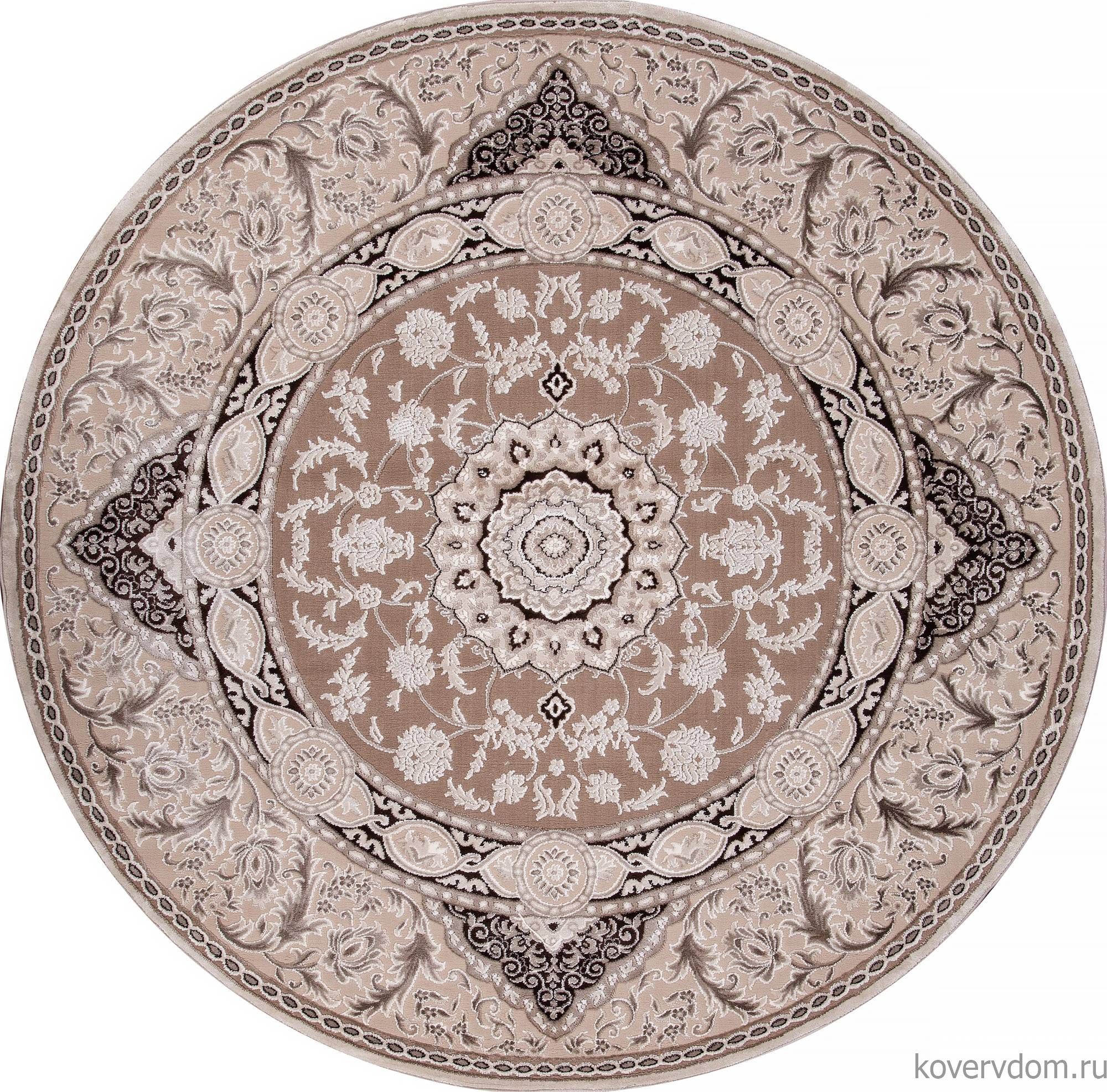 Ковер ARMINA 04033B DARK BROWN Круг