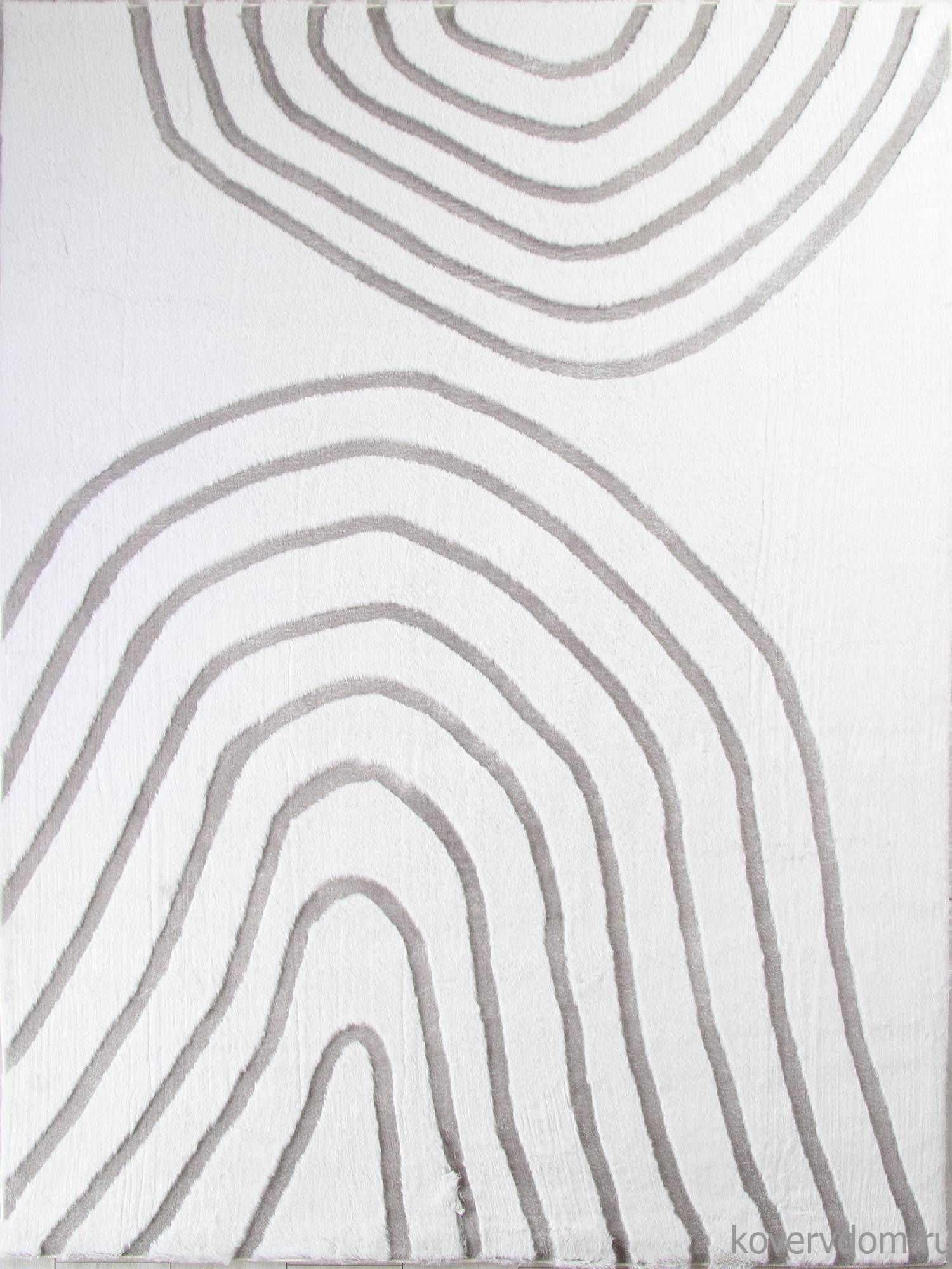 Ковер из искусственного меха RABBIT CARVING PX4002 CREAM / GREY