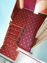 Классический полушерстяное ковровое покрытие SIDNEY ROSE с укладкой на лестницу