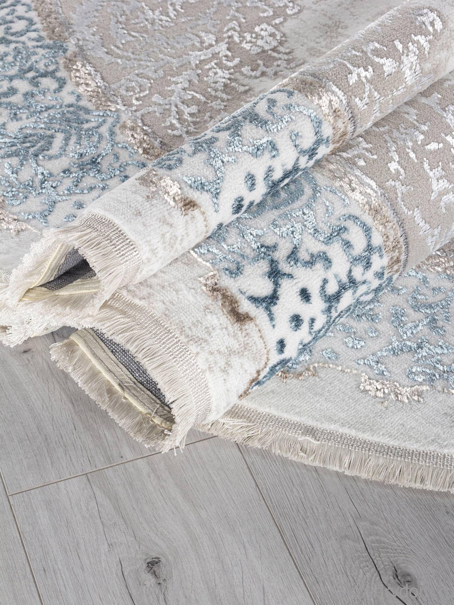 Ковер EFSAN L270A CREAM SHRINK / BLUE FDY Овал