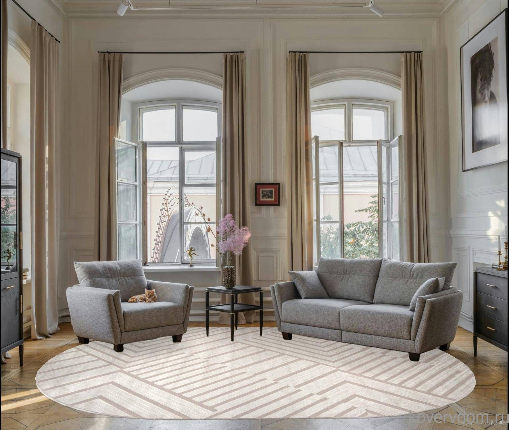 Ковер DIOS F438 CREAM Овал Ковер DIOS F438 CREAM Овал